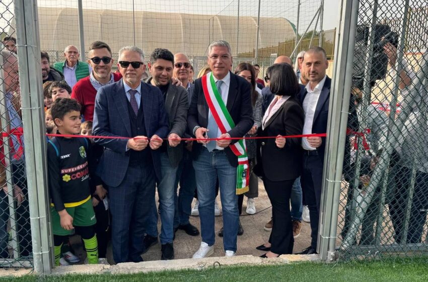  Inaugurato il nuovo campo di calcetto in erba sintetica della Polisportiva Santa Rosalia